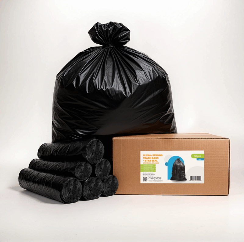 Ultra-Strong Trash Bags 44x55 inches, 2 mils (Star Seal) 50pcs - Image 2