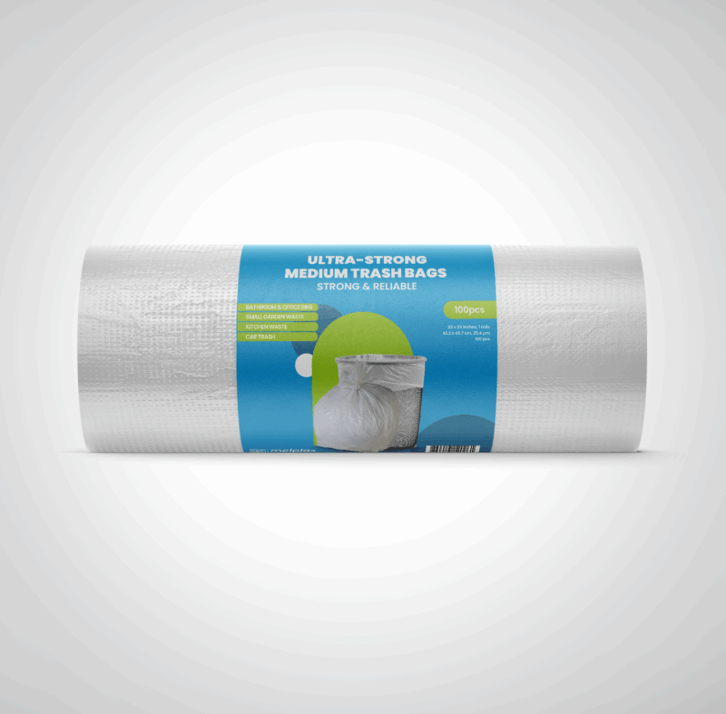 Medium Trash Bags 25x25 inches, 1 mil 2000pcs - Image 2