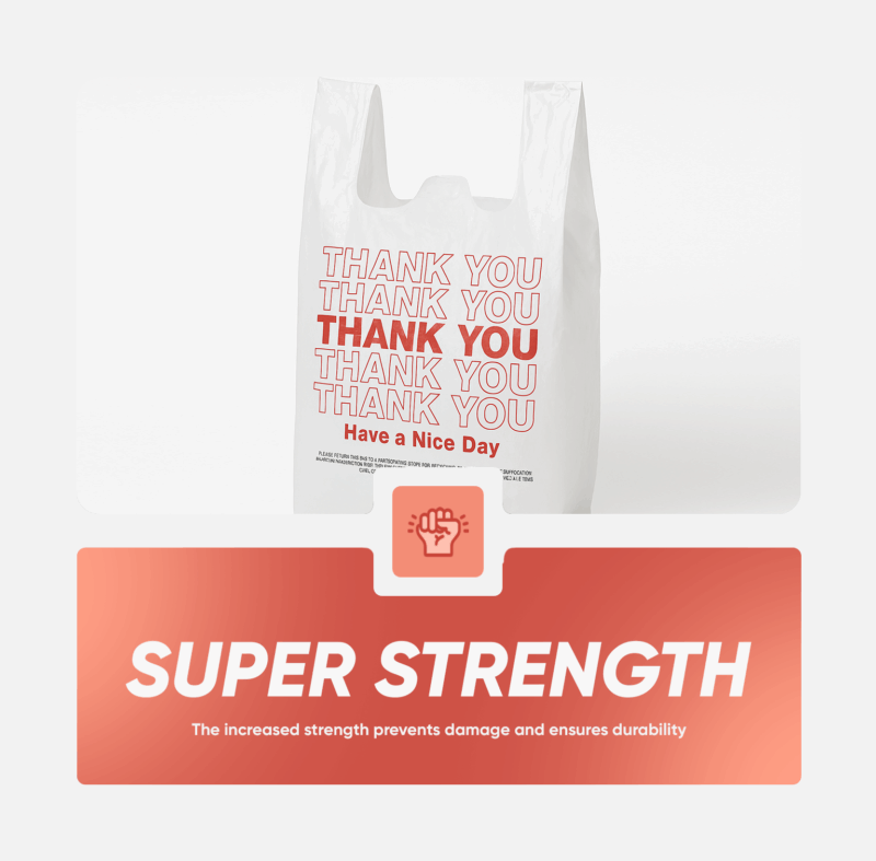 T-Shirt Bags (Printed Thank You) 12x12 inches, 0,8 mil 1000pcs - Image 3
