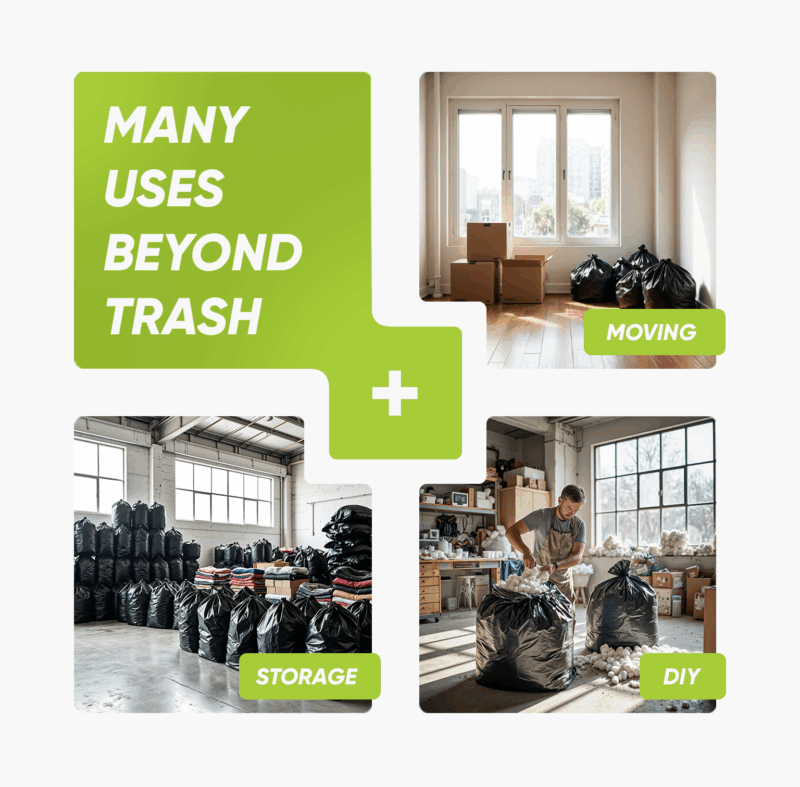 S-Shape Trash Bags 24x27 inches, 0.85 mils 600pcs - Image 7