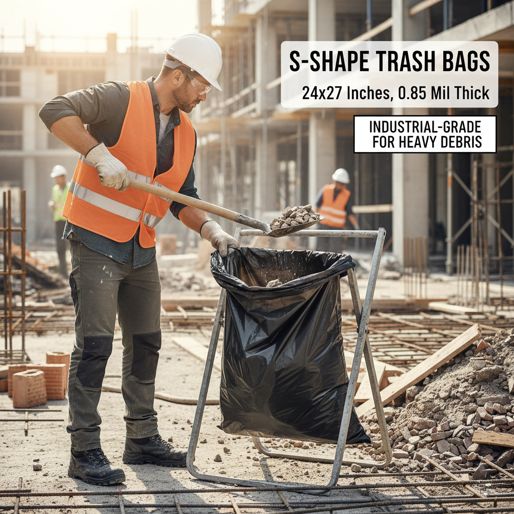 Melplas S-Shape Trash Bags – 24×27 inches, 0.85 mil Thick, 50 Count - Image 9