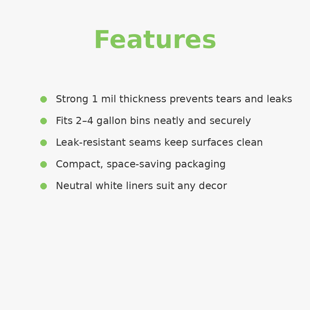 Melplas Small Trash Bags – 16×14 inches, 1 mil Thick, 1000 Count - Image 9